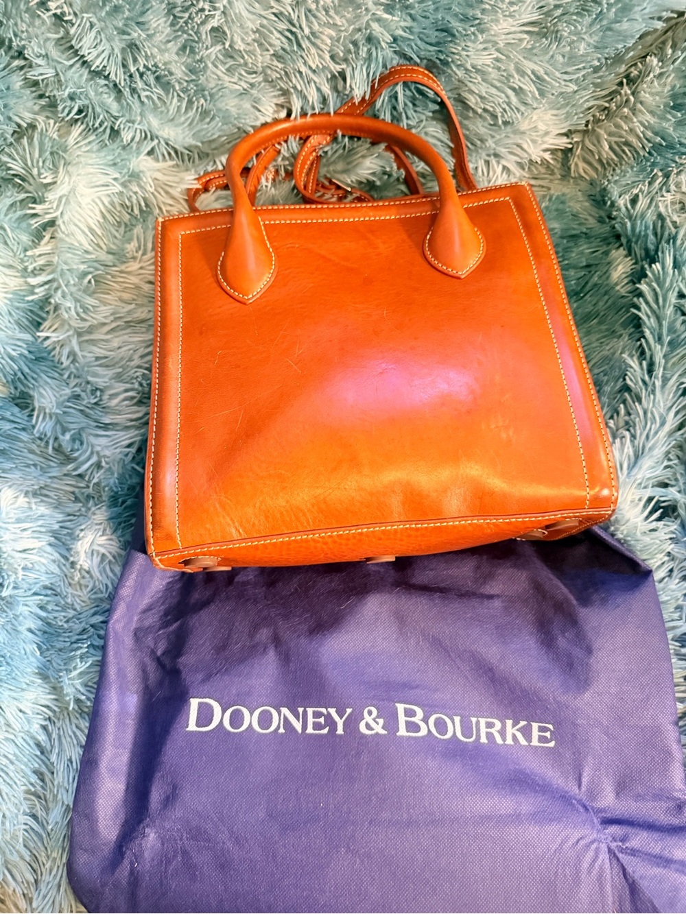Dooney & Bourke Cognac Orange Leather Satchel